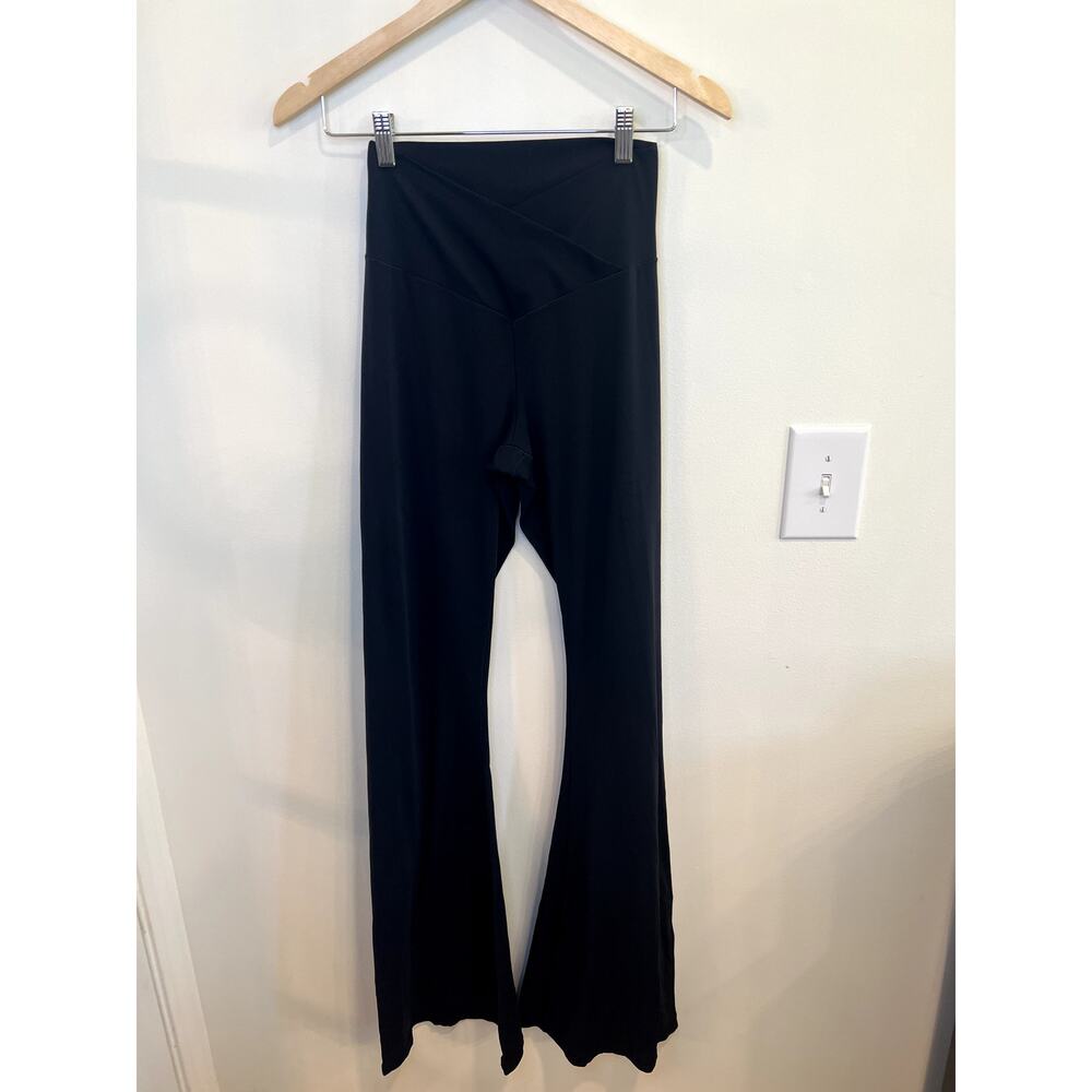 Sunzel Flare Leggings Black High Rise Yoga Pants Bootcut Stretch Size M - Picture 2 of 3